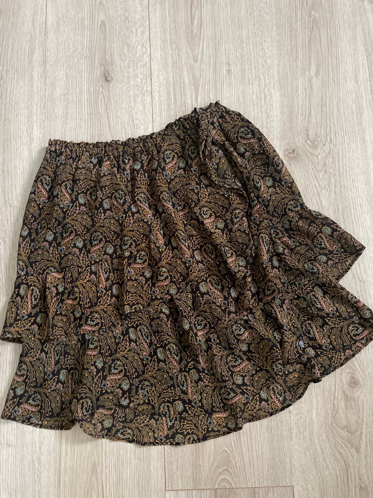 Scotch & Soda /Maison Scotch -Paisley Minirok Maat M, Maat 38/40 (M), Verzenden, Zwart, Gedragen