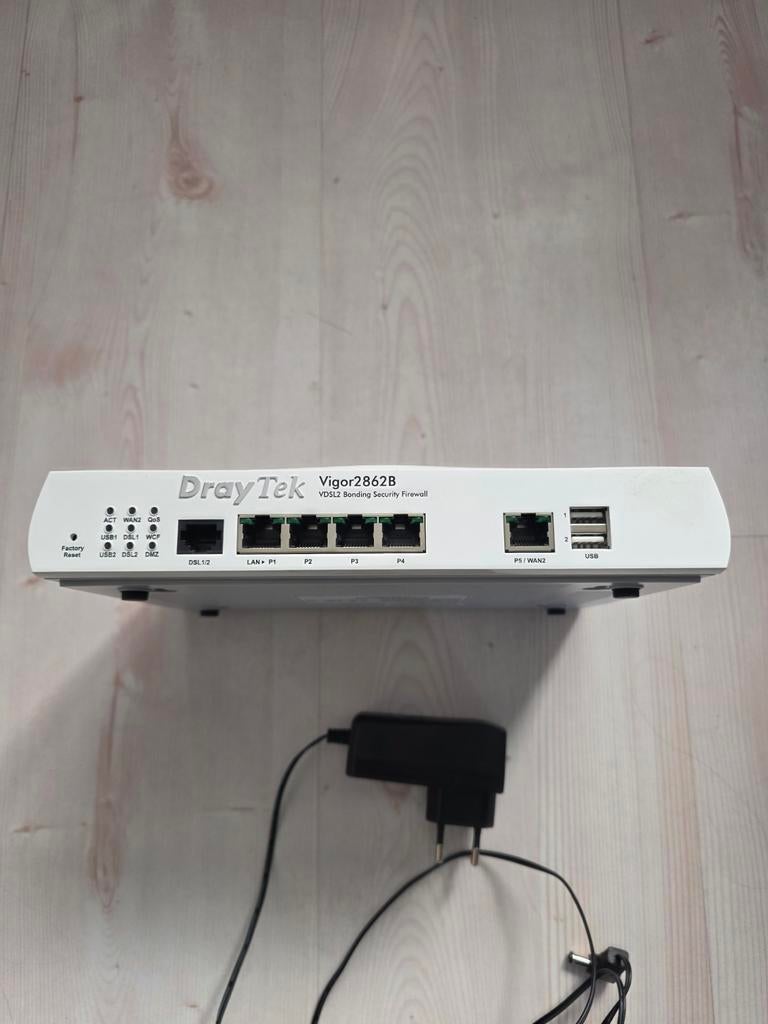 Draytek Vigor2862B annex A pair bonding ADSL / VDSL modem, Ophalen of Verzenden, Zo goed als nieuw, Router met modem, DrayTek