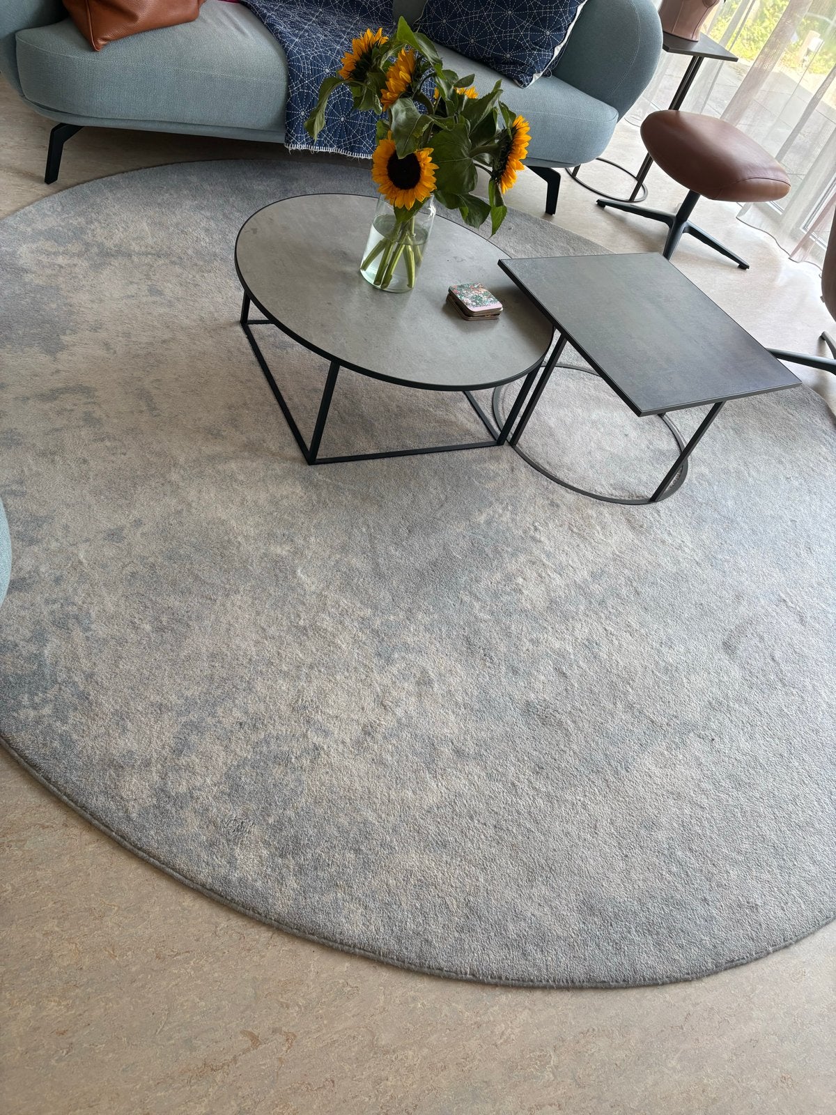 Leolux Rond Vloerkleed - Diameter 280 cm, Gebruikt, Rond, Ophalen of Verzenden, 200 cm of meer