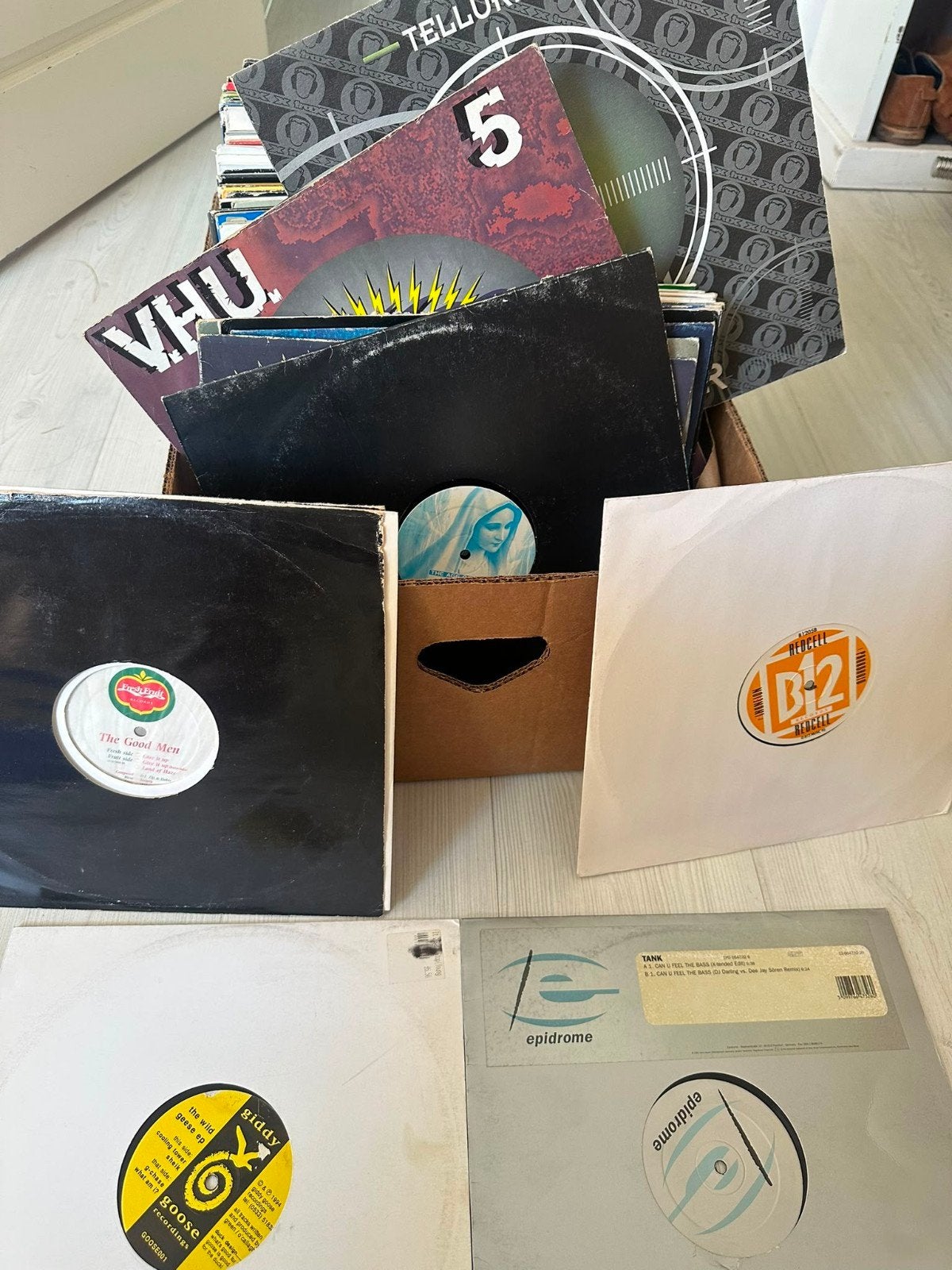 320 x house, trance, techno, hardcore platen, Cd's en Dvd's, Vinyl | Dance en House, Ophalen, Gebruikt, 12 inch