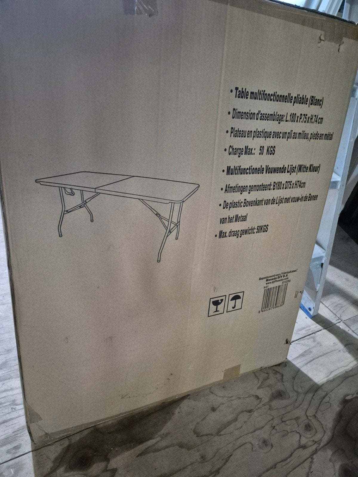 Klaptafel  / vouwtafel /inklapbaar tafel campingtafel, Ophalen of Verzenden, Nieuw, Rechthoekig