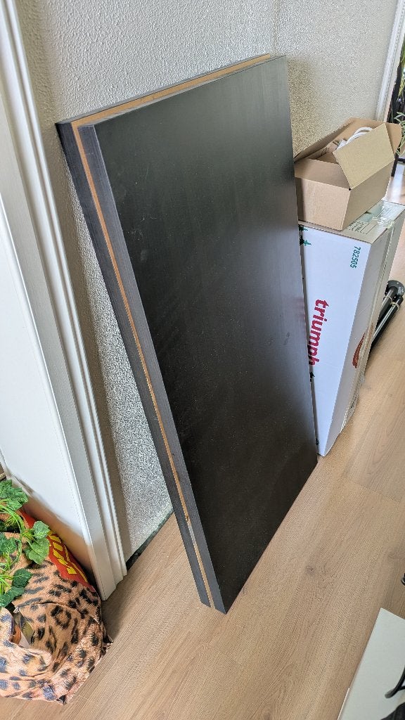2x Ikea Linnmon bureau (zwart), Ophalen, Zwart, Gebruikt, 120 cm