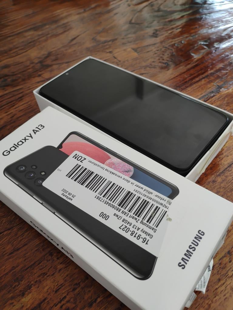 Samsung Galaxy A13 Zwart 64GB - Zo goed als nieuw, Telecommunicatie, Mobiele telefoons | Samsung, Zwart, Touchscreen, Ophalen of Verzenden