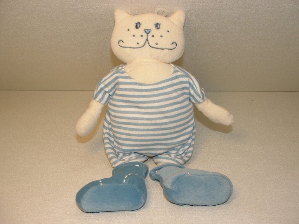 DIFRAX POES DE GELAARSDE KAT VELOURS WIT/BLAUW MET, Ophalen of Verzenden, Nieuw, Overige typen