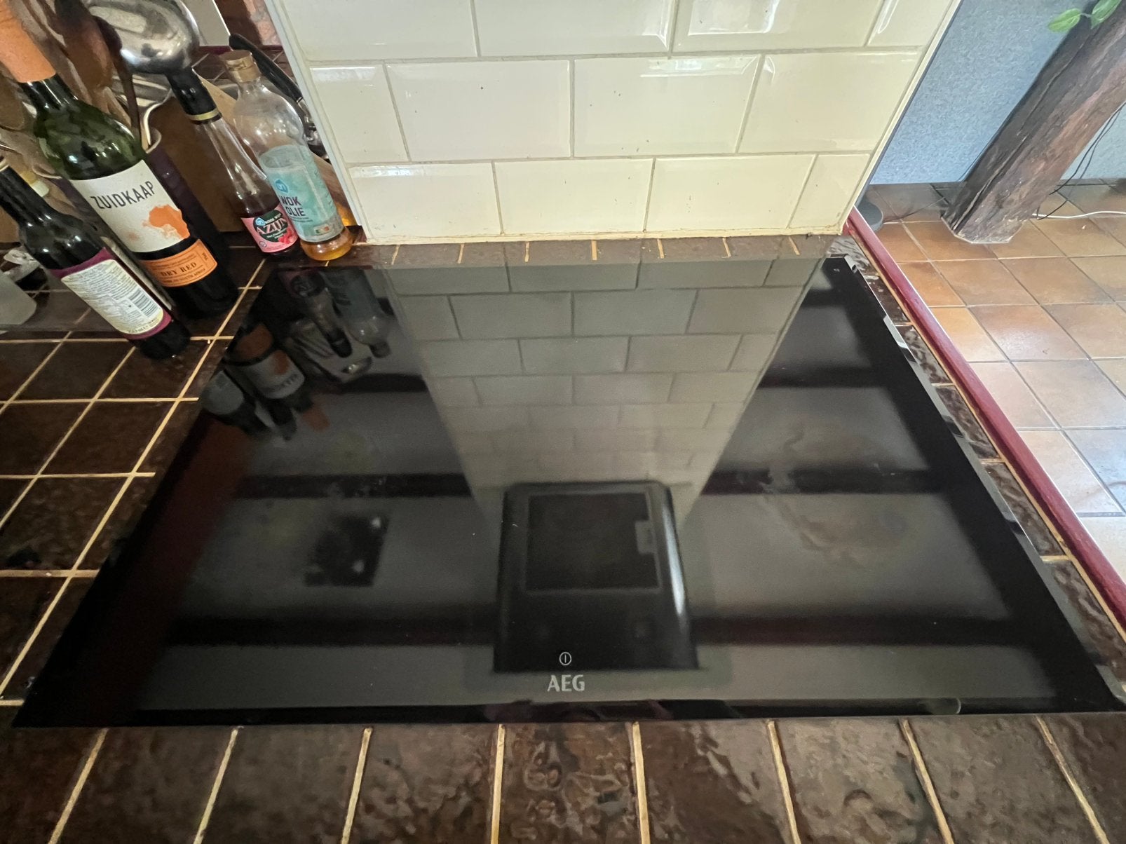 AEG inductiekookplaat 78 cm, Ophalen, Gebruikt, 4 kookzones, Inbouw