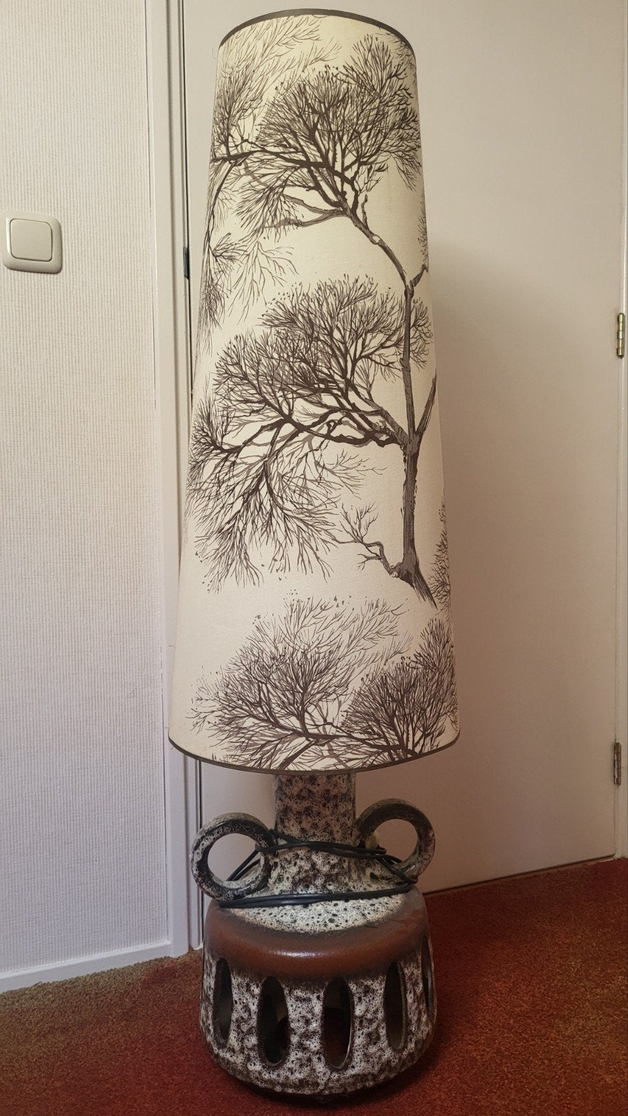 Vintage vaaslamp bomen, Ophalen, Gebruikt, Vintage, 100 tot 150 cm
