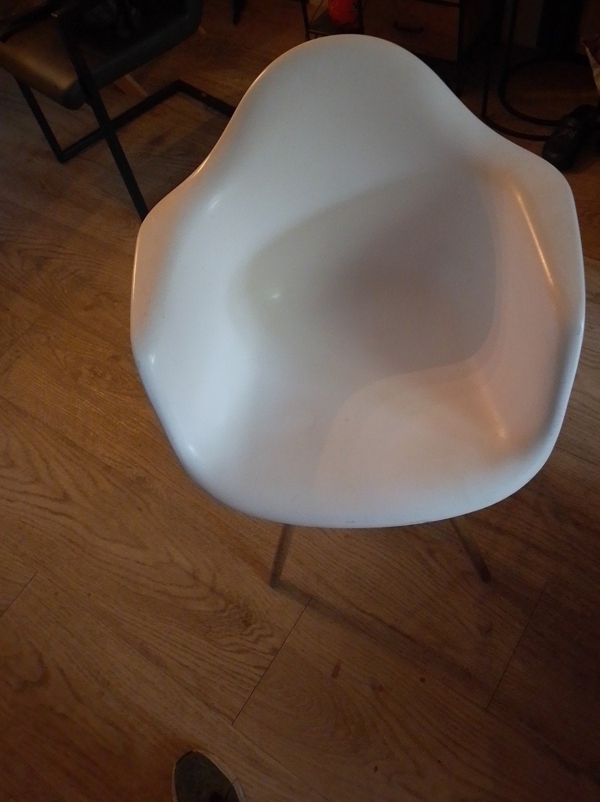 Witte kuipstoel, Ophalen, Wit, Kunststof, Eén