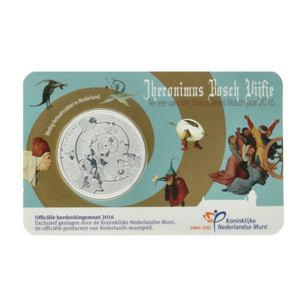 5 euro 2016 - Het Jheronimus Boschvijfje (BU), Ophalen of Verzenden, Overige landen, 5 euro, Setje