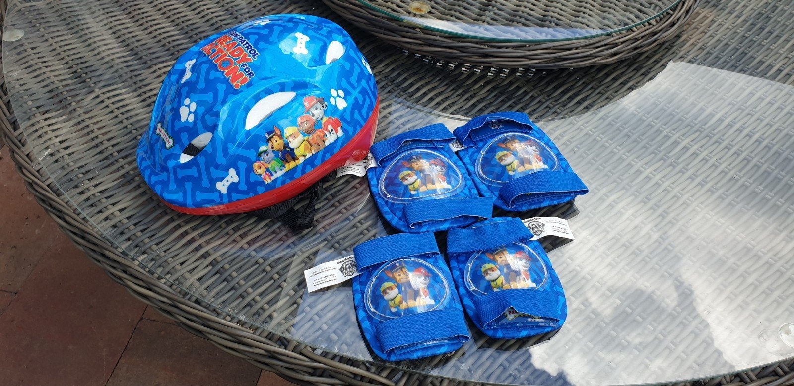Paw Patrol helm en beschermers set voor kinderen, Paw Patrol, Gebruikt, Jongen of Meisje, Overige maten