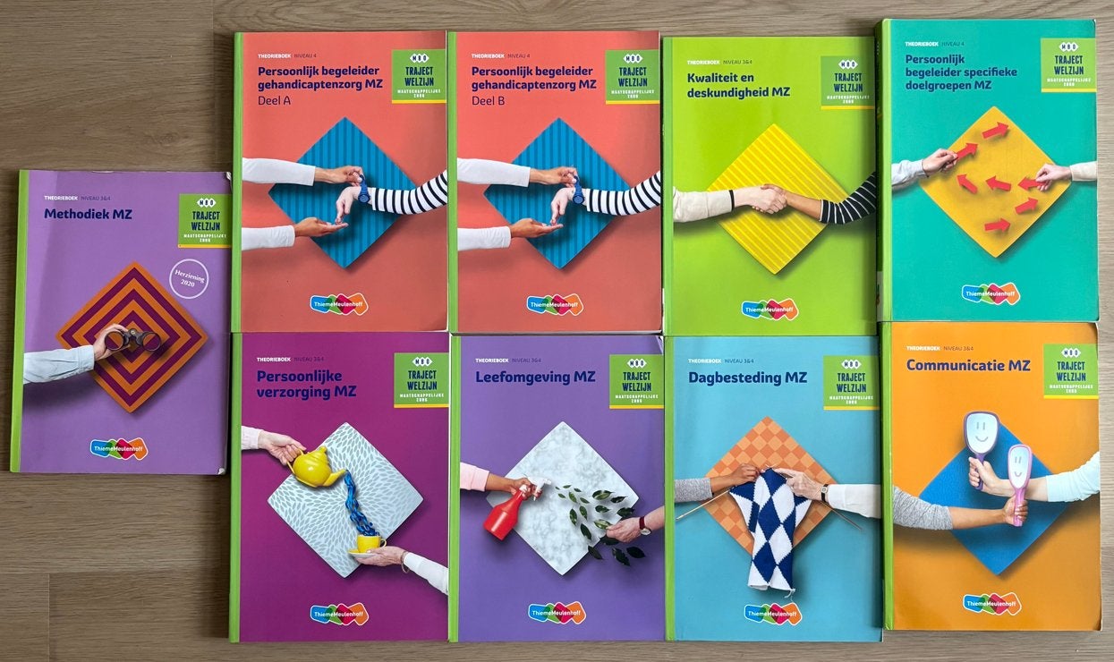 Traject Welzijn MZ boeken (set van 10), Boeken, Schoolboeken, Ophalen, Zo goed als nieuw, Overige niveaus, Overige vakken