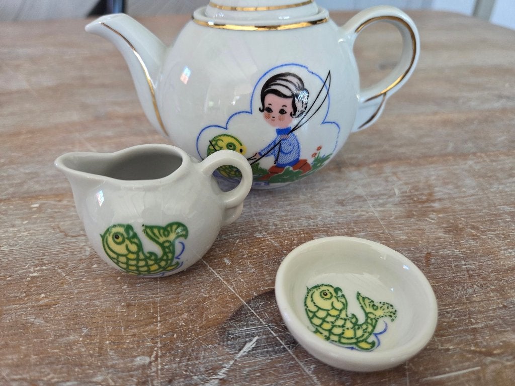 vintage kinderserviesje jaren 70, Verzamelen, Ophalen of Verzenden, Gebruikt
