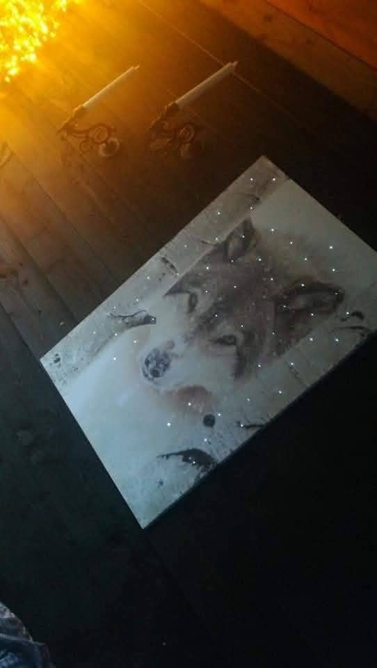 schilderij wolf, Ophalen, Schilderij