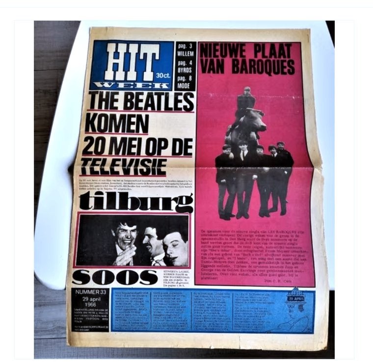 Hitweek #33#1966 - The Beatles /baroques, Ophalen of Verzenden, Gelezen, Muziek, Film of Tv