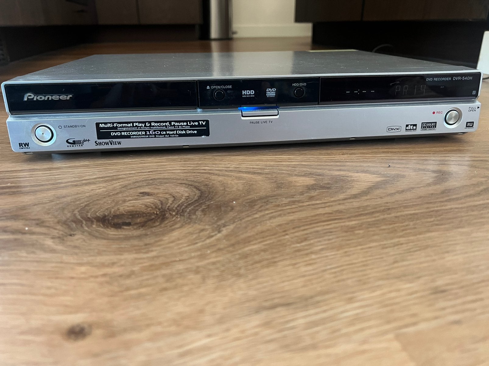 Pioneer DVR-540H DVD/HDD-recorder – 160GB, Audio, Tv en Foto, Ophalen, Gebruikt, Pioneer
