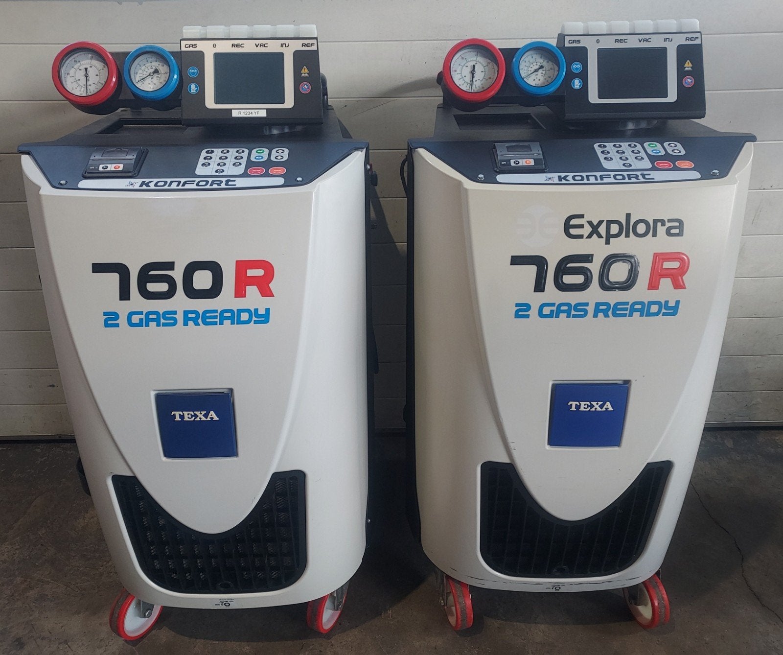 Setje R134a en R1234yf airco machines / vulstation Texa 760R, Ophalen