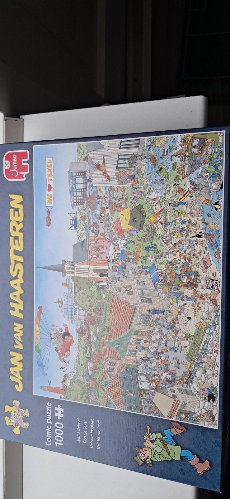 Jan van Haasteren puzzel - Rondje Texel 1000+ stukjes), Ophalen, 500 t/m 1500 stukjes, Zo goed als nieuw, Legpuzzel