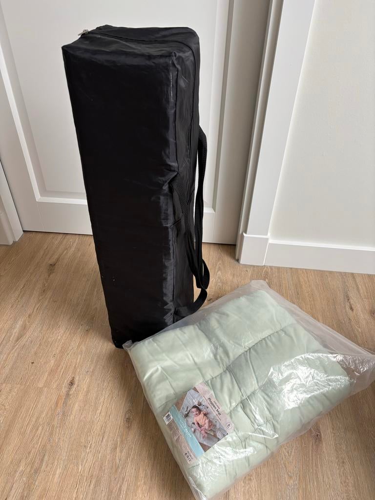Ding Deluxe Inklapbare Box met Bodemverhoger en Kruipluik, Ophalen of Verzenden, Zo goed als nieuw, Vierkant, In hoogte verstelbaar