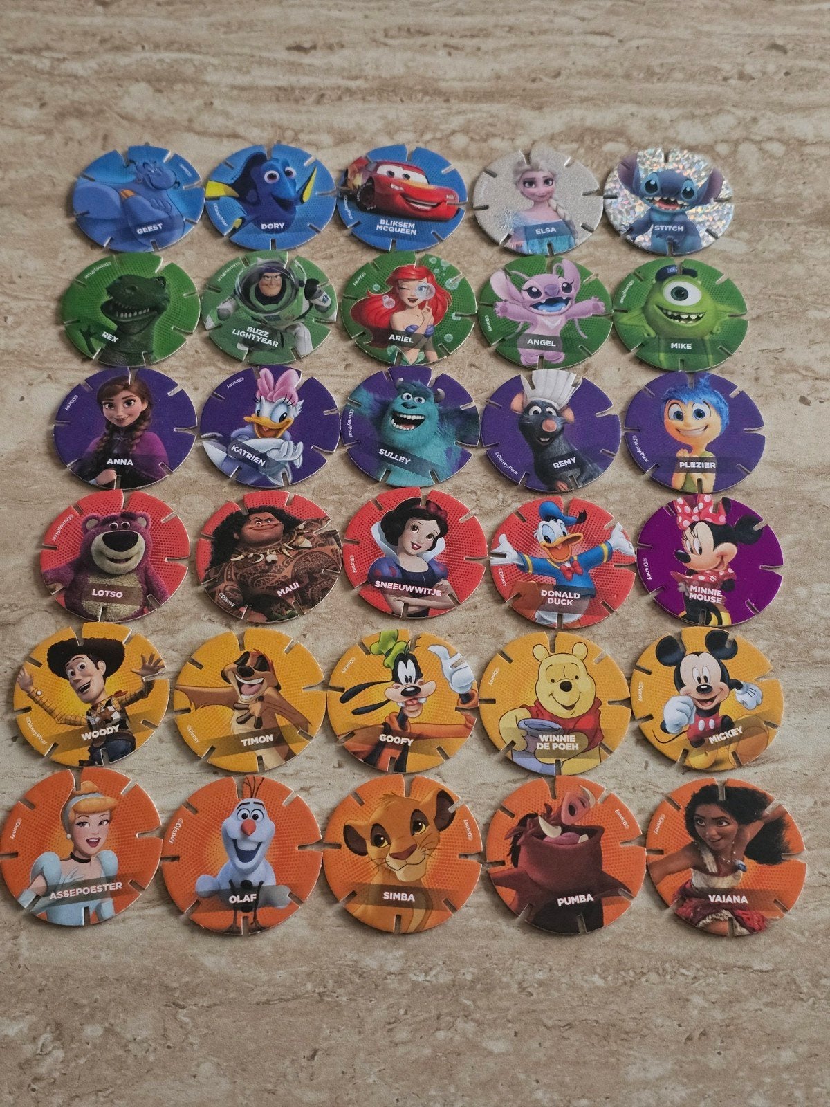 Disney Diskeyz Albert Heijn Complete Set 30 stuks, Verzamelen, Ophalen of Verzenden, Assepoester of Belle, Nieuw, Overige typen