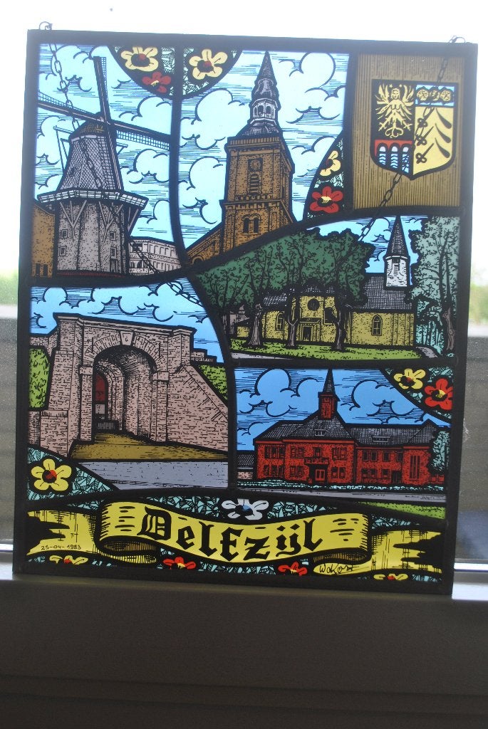 Glas in Lood, hanger voor in het raam, Delfzijl, Ophalen of Verzenden