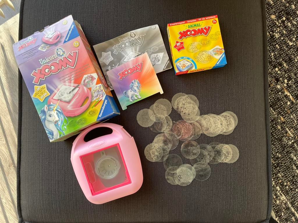Xoomy unicorn inclusief uitbreidingsset animal, Ophalen of Verzenden, Zo goed als nieuw, Zwart, Jongen of Meisje