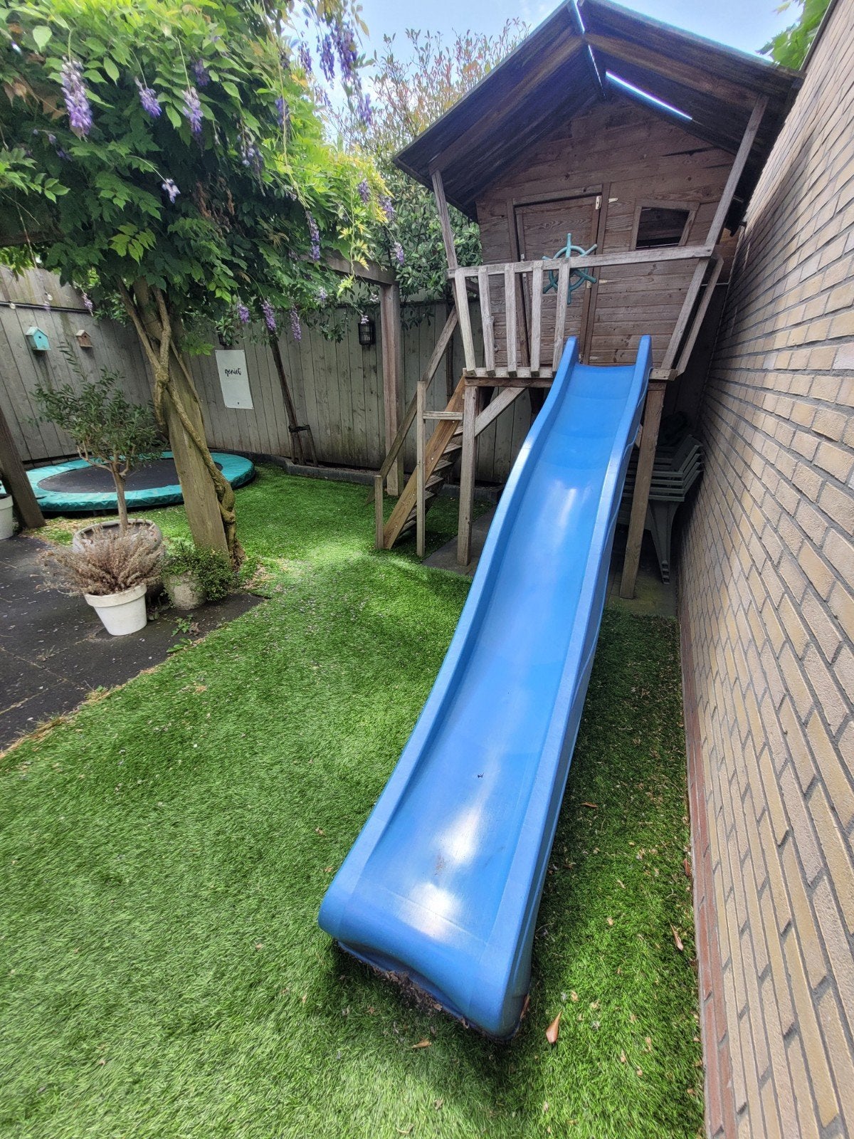 Glijbaan speelhuisje, Kinderen en Baby's, Speelgoed | Buiten | Speeltoestellen, Ophalen, Gebruikt, Glijbaan
