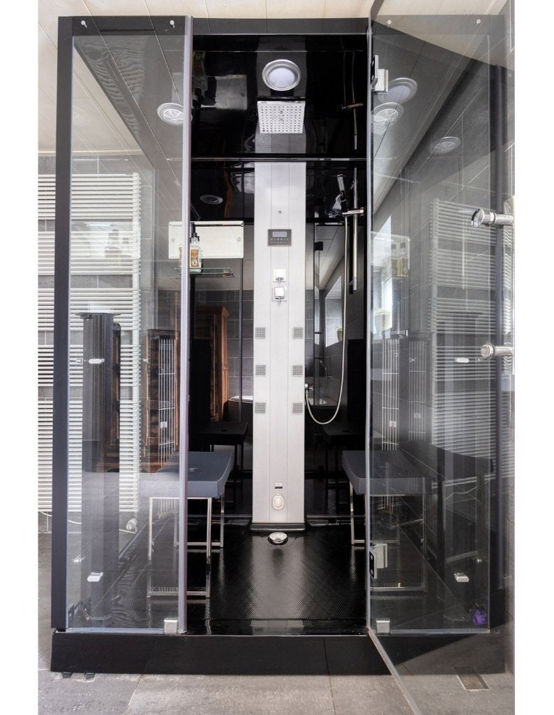 Stoomcabine/regendouche en infraroodsauna (2024), Doe-het-zelf en Verbouw, Sanitair, Ophalen, Zo goed als nieuw, Glas, Overige typen