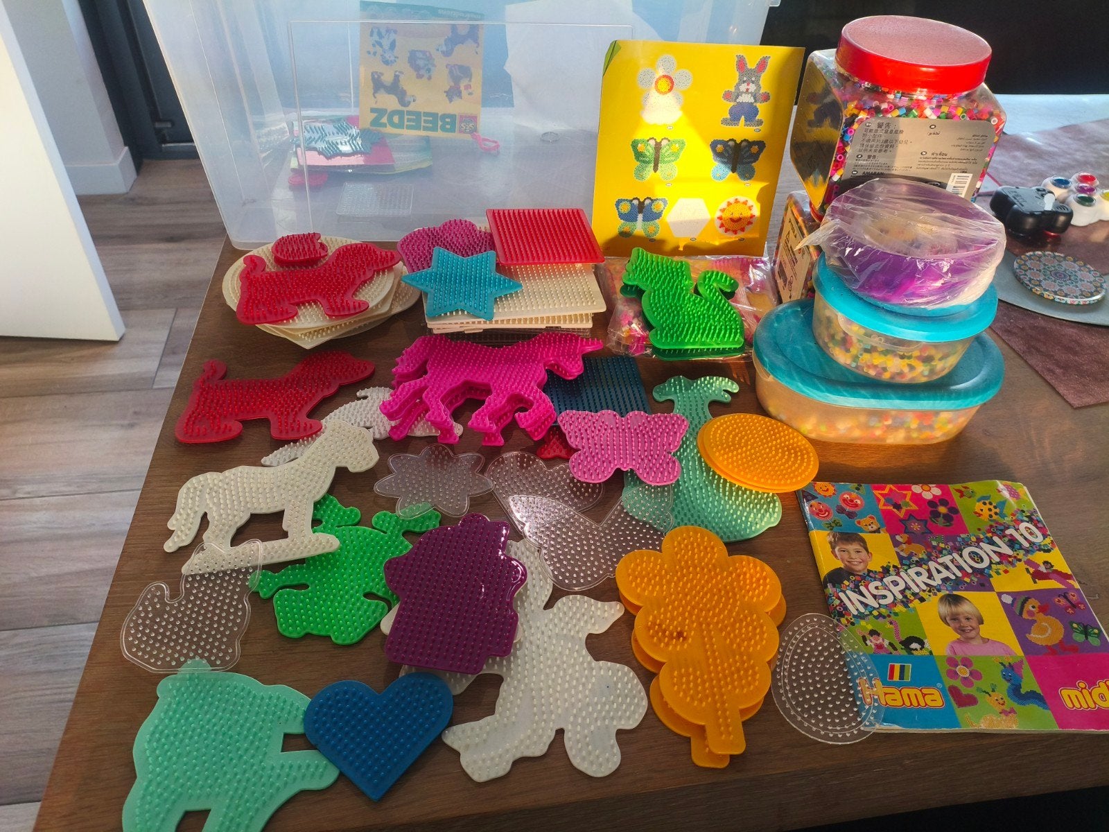 Grote complete set strijkkralen met diverse vormen, Ophalen, Gebruikt, Meerkleurig, Kunststof