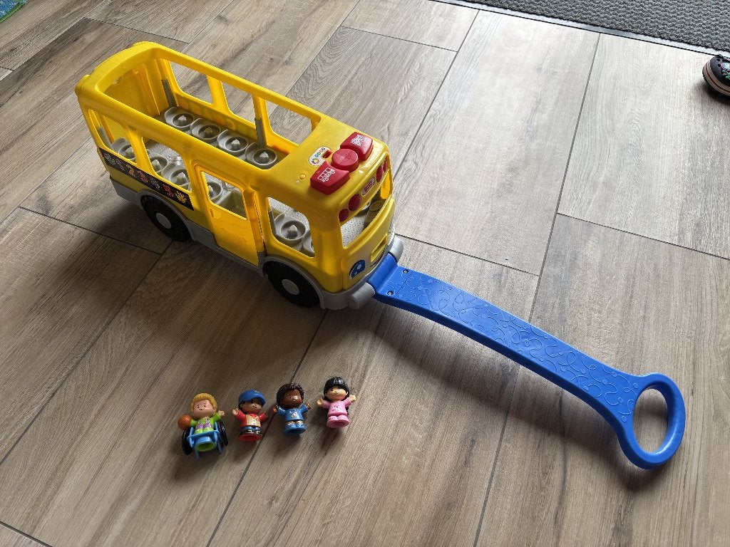 Fisher Price Little People Grote schoolbus met handvat, Kinderen en Baby's, Speelgoed | Fisher-Price, Ophalen of Verzenden, Gebruikt