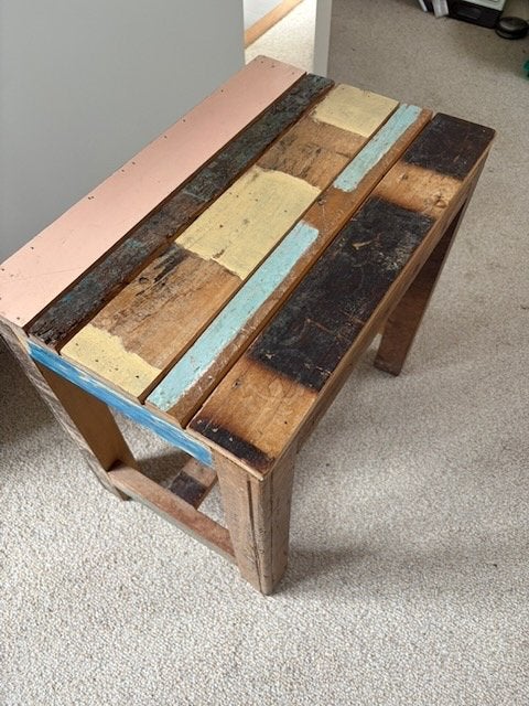 Bijzettafeltje / zitkrukje industrieel Topdesign, Minder dan 55 cm, Gebruikt, Rond, Ophalen