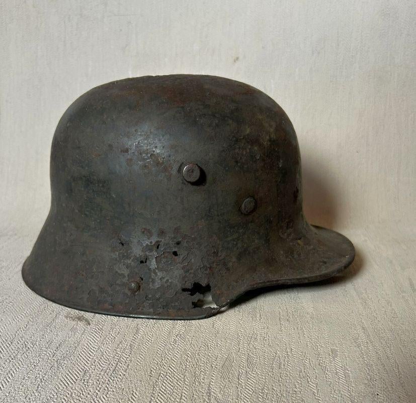 wo1 - Duitse helm M16 - maat 66 - Si66 kleur, Ophalen of Verzenden, Landmacht, Duitsland, Helm of Baret