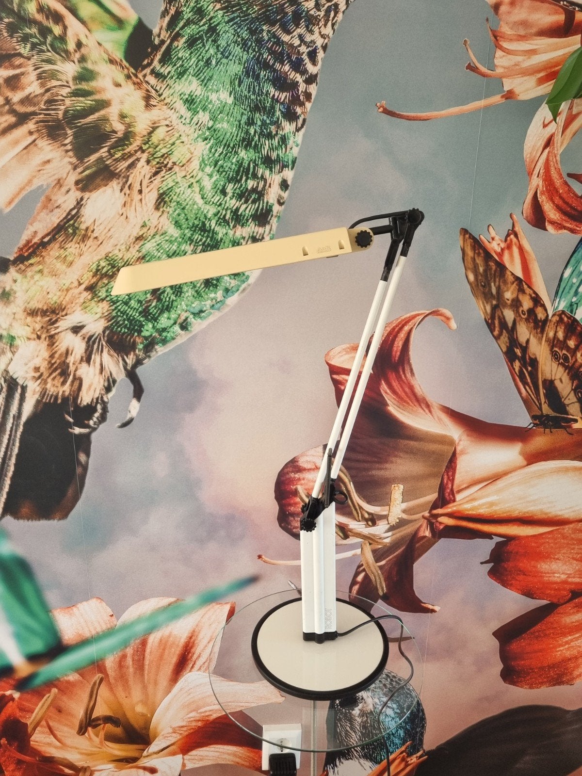 Vintage Robot bureaulamp van A & E Design, wit, verstelbaar, Bureaulamp, Gebruikt, Overige merken, Vintage