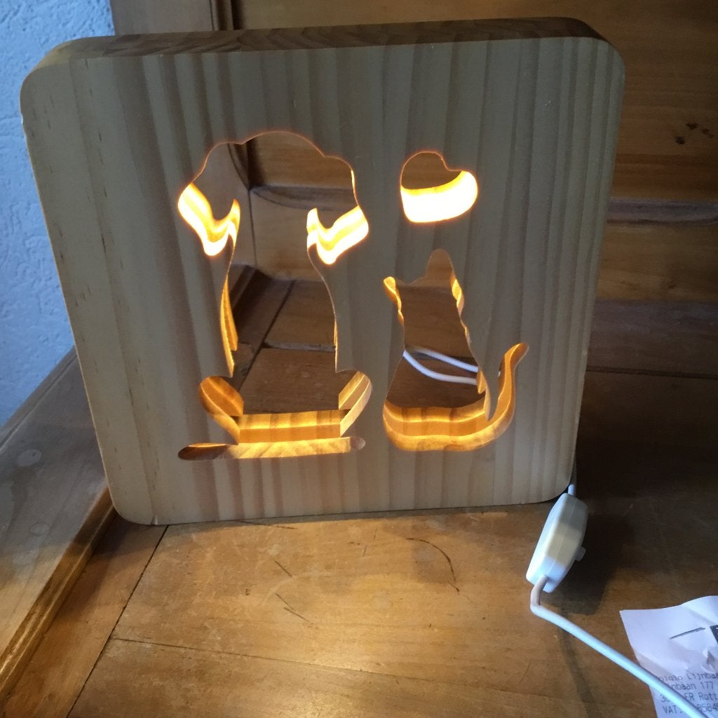 Houten nachtlampje LED, Beige, USB-aansluiting, Overige fittingen, Ophalen of Verzenden