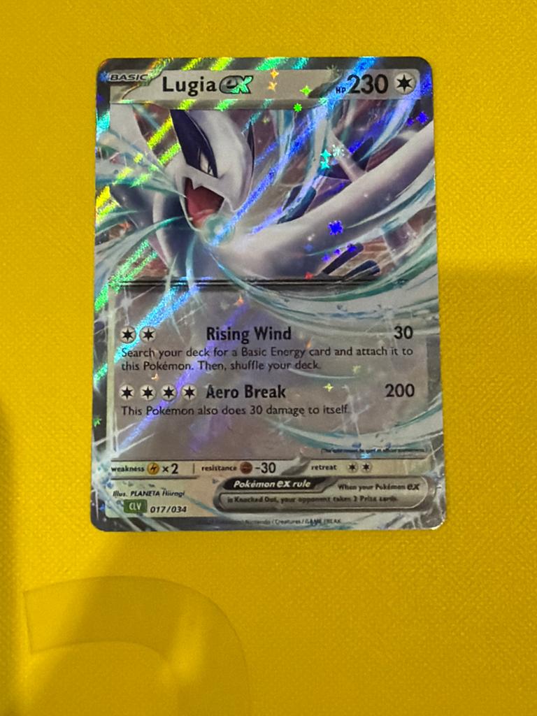 Lugia ex 017/034 - Pokémon Kaart, Ophalen of Verzenden, Zo goed als nieuw, Losse kaart, Foil