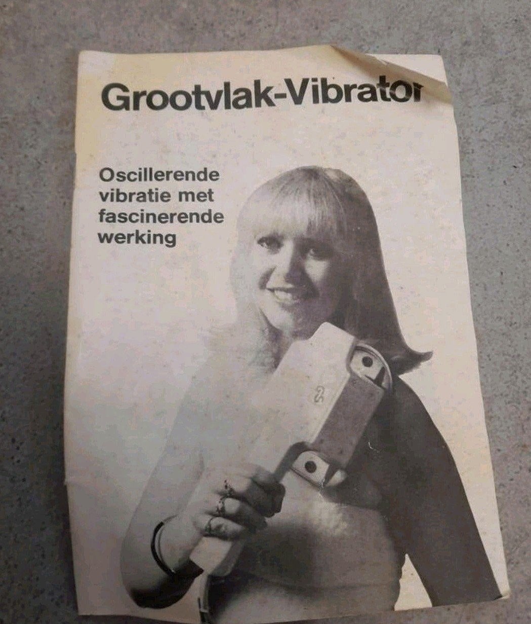 Vintage retro grootvlak 3d vibrator massageapparaat, Ophalen of Verzenden, Gebruikt, Lichaamsverzorging