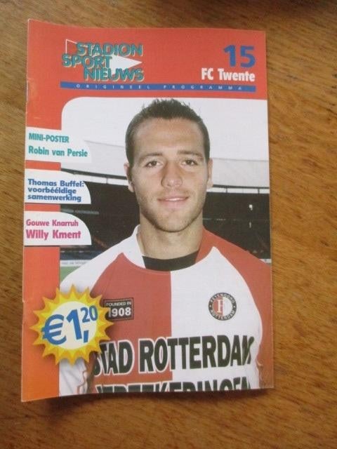Programmaboekje 15 Feyenoord - FC Twente 2 februari 2003, Ophalen of Verzenden, Gelezen, Watersport en Hengelsport
