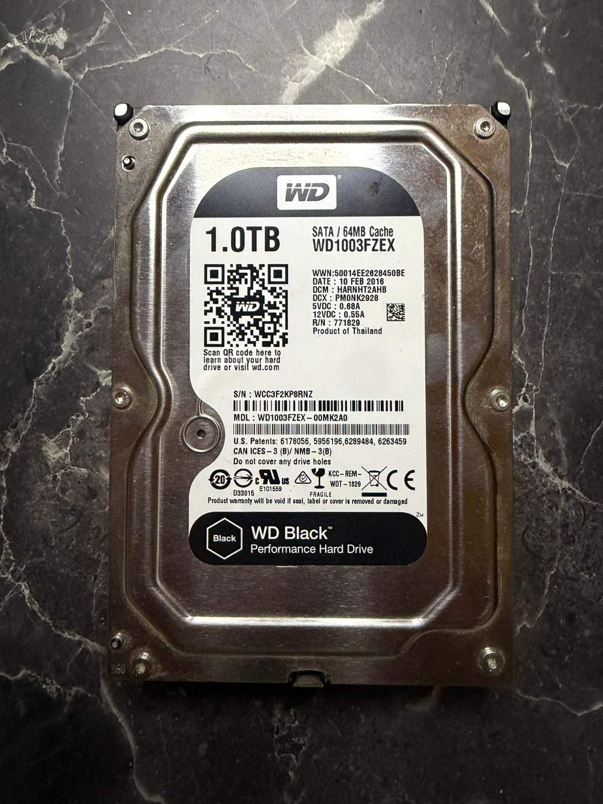 Western Digital WD Black WD4003FZEX 1TB harde Schijf, Intern, Ophalen of Verzenden, Zo goed als nieuw, 1TB