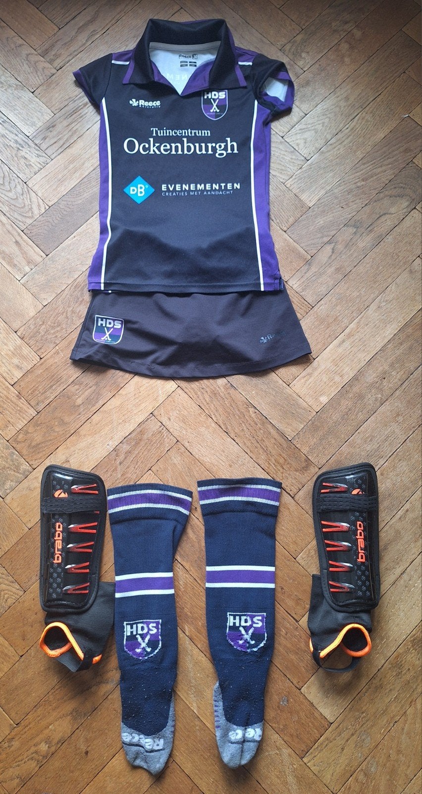 Meisjes hockeytenue HDS +/- 128 -146, Sport en Fitness, Hockey, Ophalen, Zo goed als nieuw, Kleding