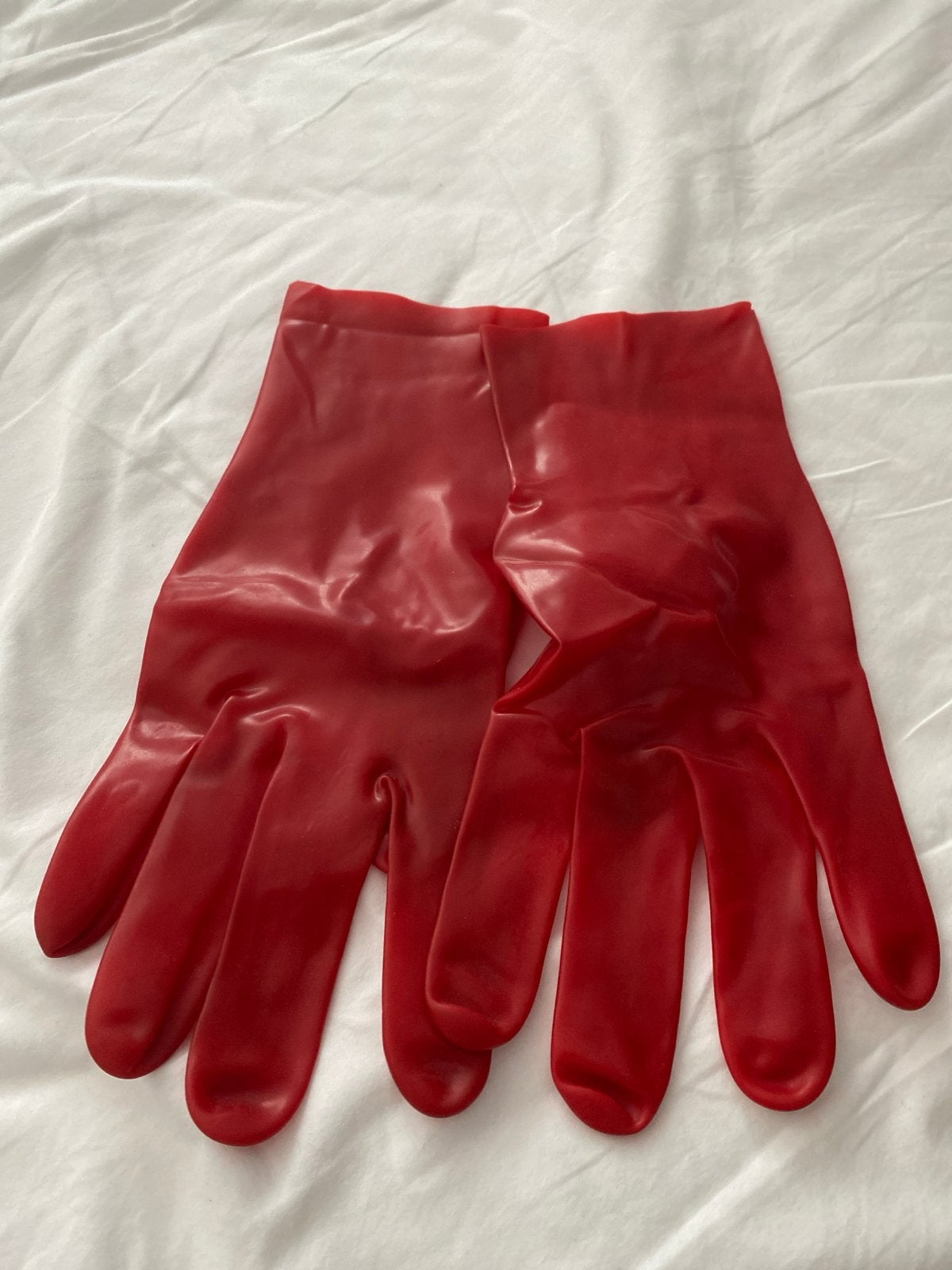 Latex handschoenen rood (fetish), Verzenden, Nieuw