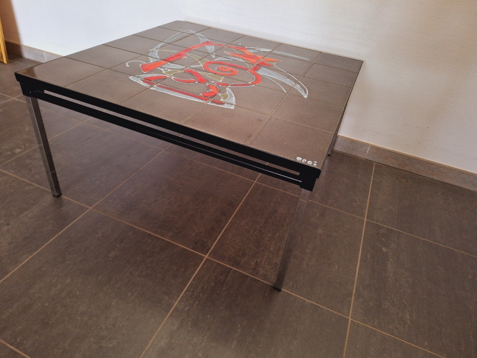 Vintage salontafel/bijzettafeltje ADRI, Ophalen, 50 tot 100 cm, 50 tot 100 cm, Zo goed als nieuw