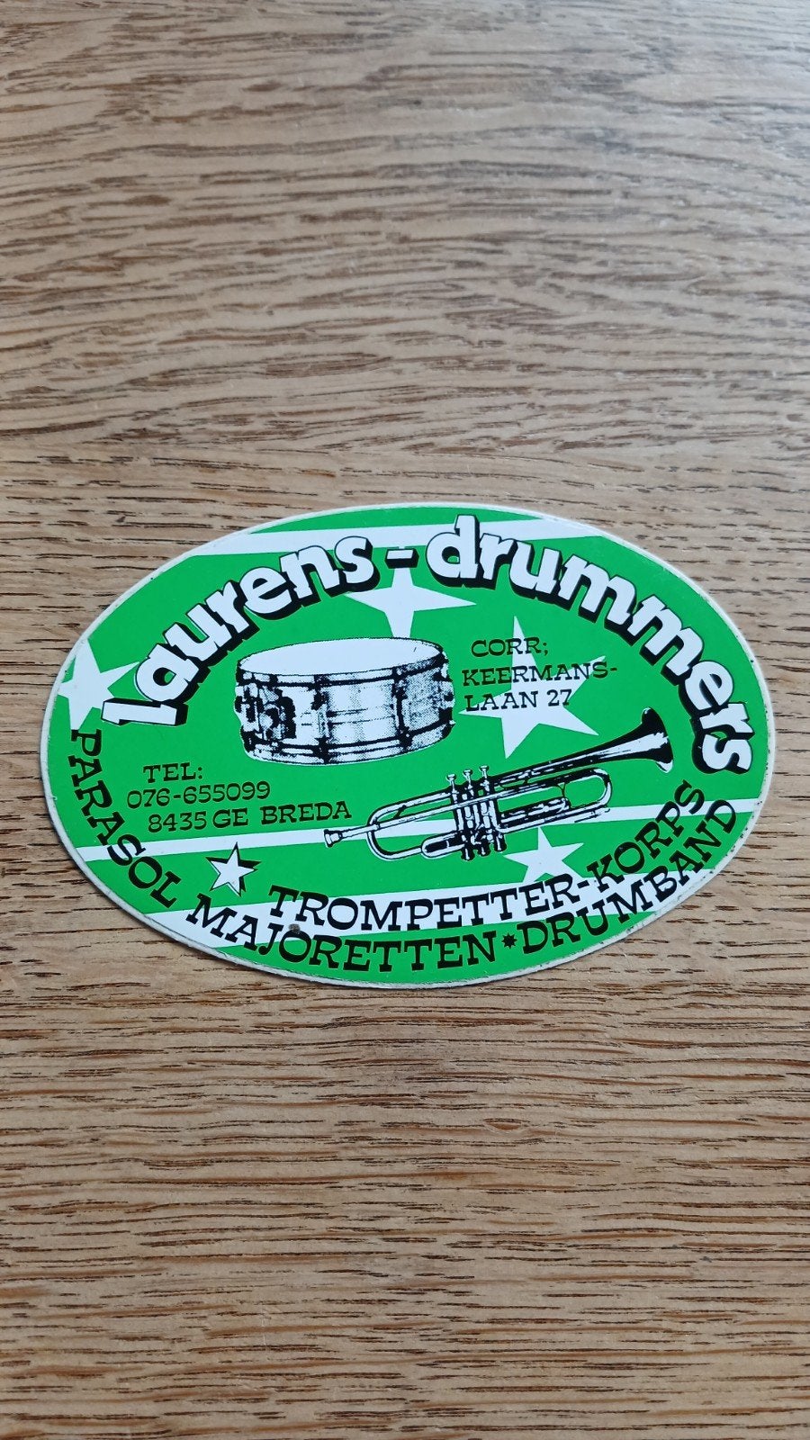 Sticker Laurens Drummers Breda, Majorettes drumband, Verzamelen, Ophalen of Verzenden