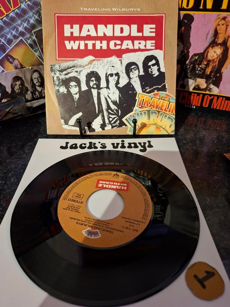 Traveling Wilburys - Handle With Care (Single)1988/1, Ophalen of Verzenden, Zo goed als nieuw, Overige formaten