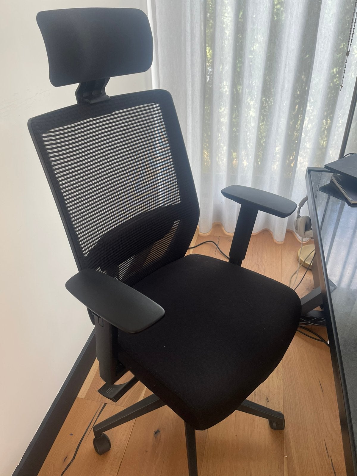 Nette zgan BENS 851H-Eco-2 Ergonomische Bureaustoel Zwart, Ophalen, Zwart, Nieuw, Bureaustoel