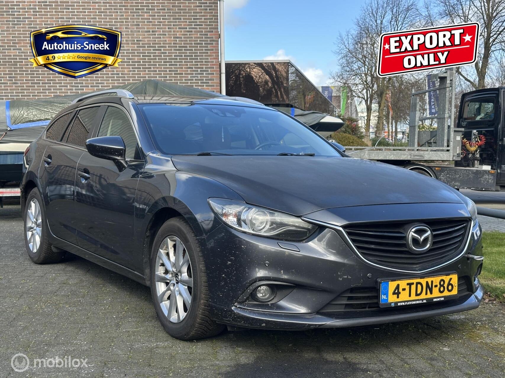 Mazda 6 Sportbreak 2.2D Skylease+ Motor defect!, Auto's, 730 kg, Gebruikt, Euro 6, 4 cilinders