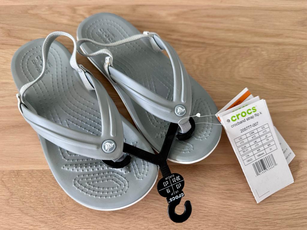 Nieuwe Crocs Crocband Strap Flip K teenslippers maat 30-31, Ophalen of Verzenden, Nieuw, Jongen of Meisje, Schoenen