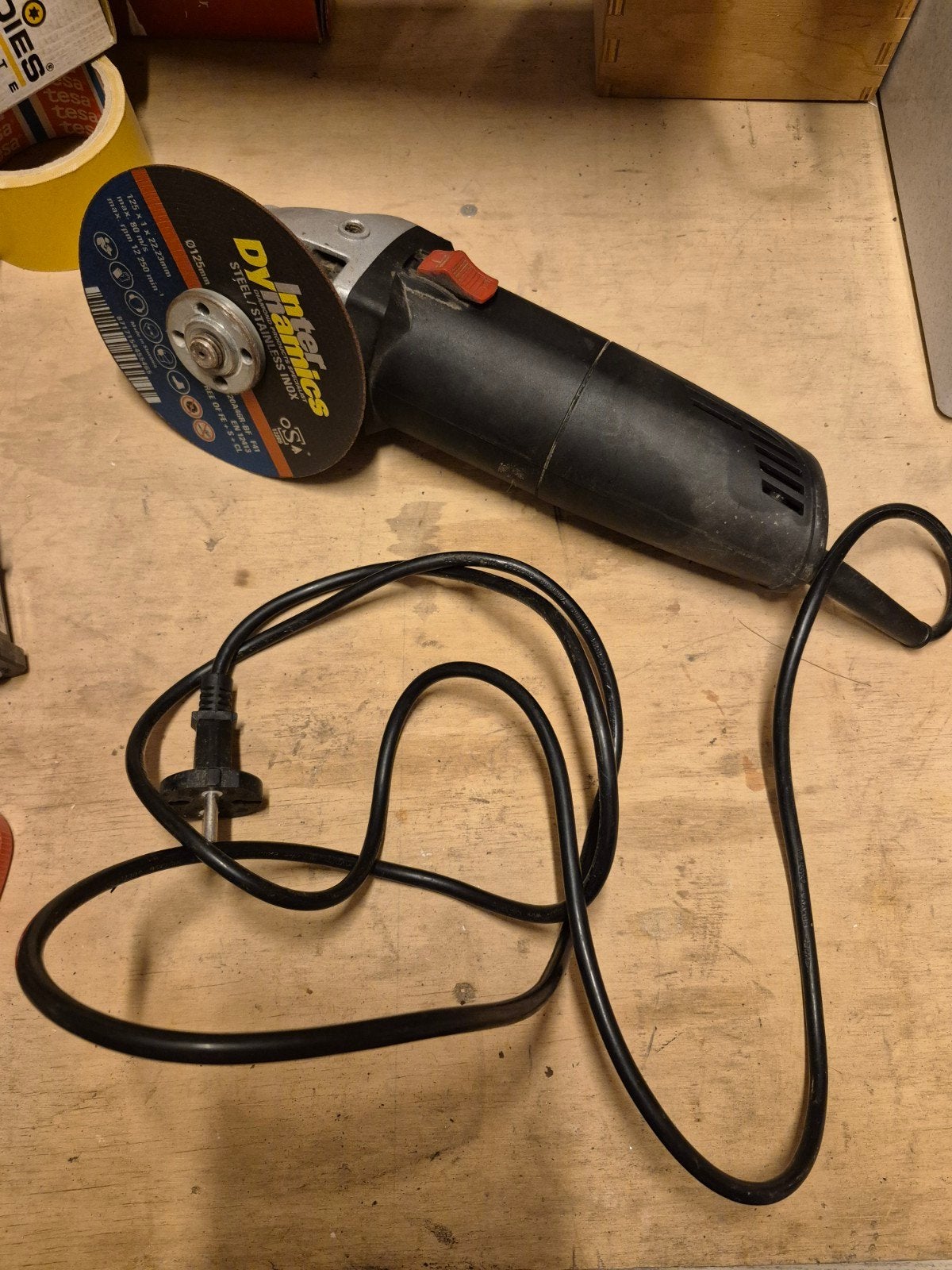 Haakse slijper - OK HS750-115 - 750W, Ophalen of Verzenden, Gebruikt, 700 tot 1000 watt, Haakse handslijpmachine