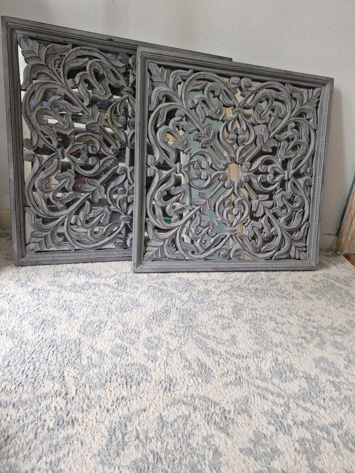 2 houten wandelementen van PTMD, afmeting 60x60 cm., Huis en Inrichting, Ophalen, Hout, 60 cm, Decoratieobject