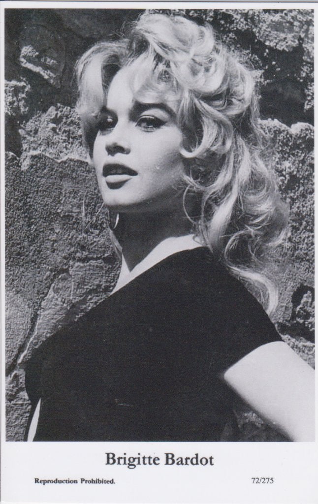 Filmsterren ansichtkaart Brigitte Bardot, Verzenden, 1940 tot 1960, Ongelopen, Sterren en Beroemdheden