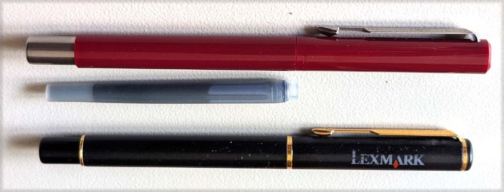 2x Parket vulpen, Ophalen of Verzenden, Zo goed als nieuw, Vulpen, Overige merken