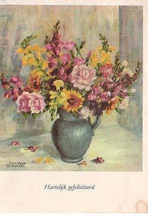 Ansichtkaart 	Bloemen, Verzamelen, Ansichtkaarten | Themakaarten, Verzenden, 1960 tot 1980, Gelopen, Natuur