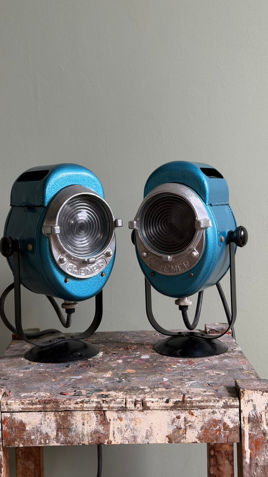 Vintage baby theaterspot theaterlamp podiumlamp Cremer, Gebruikt, NB, Ophalen of Verzenden, NB